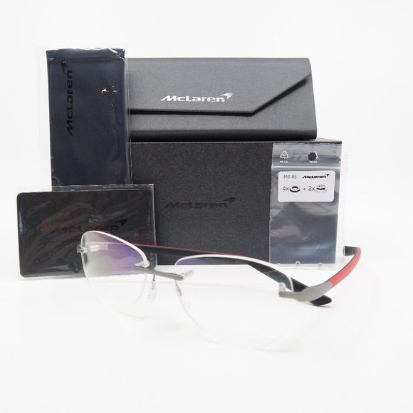McLaren MLMS-85 Series O07 C01 55 Rimless Ruthenium Gunmetal/Red